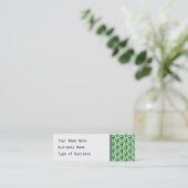 Carte De Visite Mini Modèle vert de crânes (Debout devant)