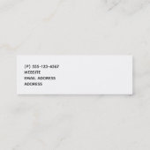 Carte De Visite Mini Modèle Zèbre Cool personnalisé texture (Dos)