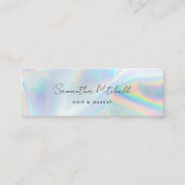 Carte De Visite Mini Modern Beautician Makeup Stylist Holographic (Devant)