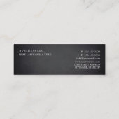 Carte De Visite Mini Modern Blackboard Martial Arts Instructor  (Dos)