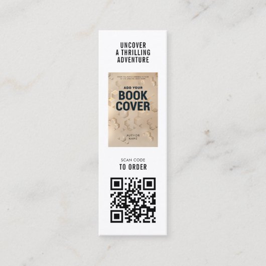 Carte De Visite Mini Modern Book Launch Author Photo Mini Bookmark Card (Devant)
