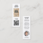 Carte De Visite Mini Modern Book Launch Author Photo Mini Bookmark Card (Devant / Derrière)