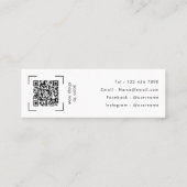 Carte De Visite Mini Modern Ecommerce Online Store QR Code  (Dos)