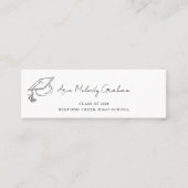 Carte De Visite Mini Modern Handwritten Script Graduate Name Card (Devant)