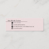 Carte De Visite Mini Modern Handwritten Script Graduate Name Card (Dos)