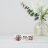 Carte De Visite Mini Modern House Cleaning Maid Service Housekeeping (Debout devant)