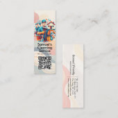 Carte De Visite Mini Modern House Cleaning Maid Service Housekeeping (Devant / Derrière)