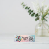 Carte De Visite Mini Modern House Cleaning Maid Service Housekeeping (Debout devant)