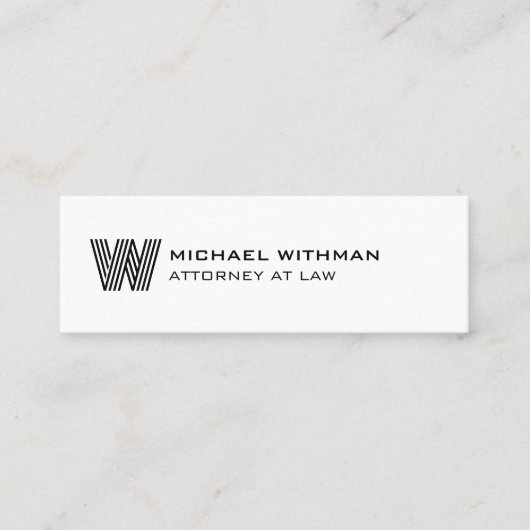 CARTE DE VISITE MINI MODERN LINE MONOGRAM BUSINESS LOGO (Devant)
