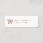 CARTE DE VISITE MINI MODERN LINE MONOGRAM BUSINESS LOGO (Devant)