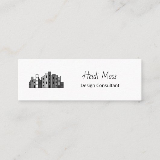 Carte De Visite Mini Modern Urban Design Consultant QR code (Devant)