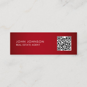 Carte de visite mini moderne avec QR Code