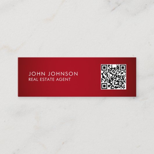 Carte de visite mini moderne avec QR Code (Devant)