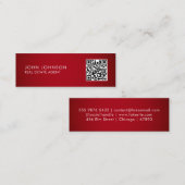 Carte de visite mini moderne avec QR Code (Devant / Derrière)