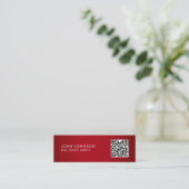 Carte de visite mini moderne avec QR Code (Debout devant)