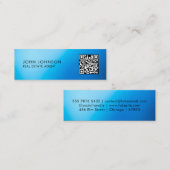 Carte de visite mini moderne avec QR Code (Devant / Derrière)