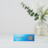 Carte de visite mini moderne avec QR Code (Debout devant)