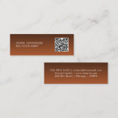 Carte de visite mini moderne avec QR Code (Devant / Derrière)