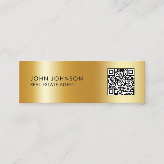 Carte de visite mini moderne avec QR Code (Devant)