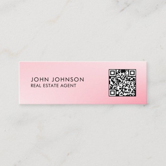 Carte de visite mini moderne avec QR Code (Devant)