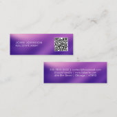 Carte de visite mini moderne avec QR Code (Devant / Derrière)