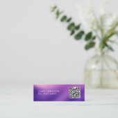 Carte de visite mini moderne avec QR Code (Debout devant)