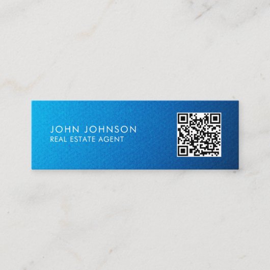 Carte de visite mini moderne avec QR Code (Devant)