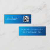 Carte de visite mini moderne avec QR Code (Devant / Derrière)