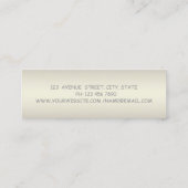 Carte De Visite Mini Moderne Charmant Professionnel Lumineux, Dentelle (Dos)