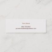 Carte De Visite Mini Moderne chic Linge noir professionnel (Dos)