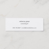 Carte De Visite Mini Moderne Chic Rose or rayé Motif Beauté (Dos)