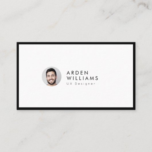 Carte De Visite Mini moderne Code QR professionnel simple Photo (Devant)