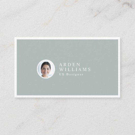 Carte De Visite Mini moderne Code QR professionnel simple Photo (Devant)