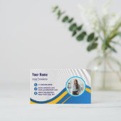 Carte De Visite Mini moderne Code QR professionnel simple Photo (Debout devant)