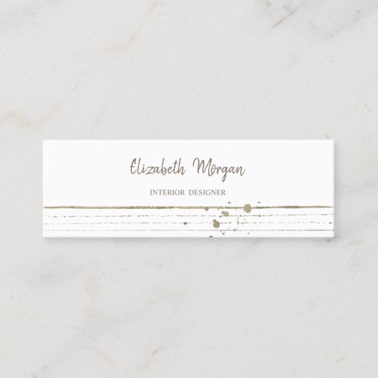 Carte De Visite Mini Moderne Design Professionnel, Blanc, Grandes (Devant)