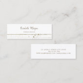 Carte De Visite Mini Moderne Design Professionnel, Blanc, Grandes (Devant / Derrière)