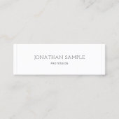 Carte De Visite Mini Moderne Design simple Élégant Plain Professional (Devant)