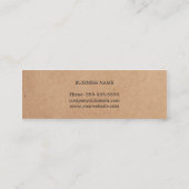 Carte De Visite Mini Moderne Élégant Bande Kraft Consultant en Papier (Dos)