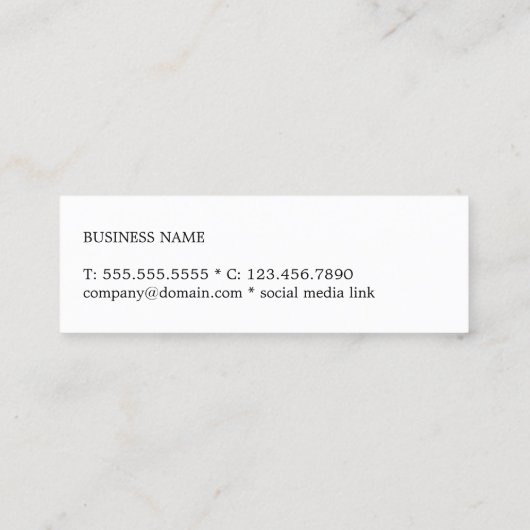 Carte De Visite Mini Moderne Elegant Blue Texture Consultant Networking (Dos)