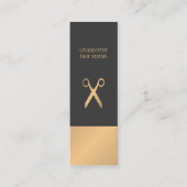 Carte De Visite Mini Moderne Élégant Chic Faux Cuivre Gris Cheveux Styl (Devant)