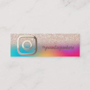 Carte De Visite Mini Moderne, Élégant Cool Bokeh Instagram Médias Socia