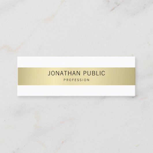 Carte De Visite Mini Moderne Élégant Design simple Design tendance Plai (Devant)