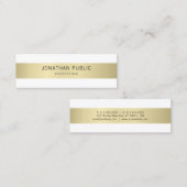 Carte De Visite Mini Moderne Élégant Design simple Design tendance Plai (Devant / Derrière)