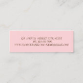 Carte De Visite Mini Moderne Élégant Élégant Brush Stroke (Dos)