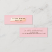 Carte De Visite Mini Moderne Élégant Élégant Brush Stroke (Devant / Derrière)