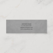 Carte De Visite Mini Moderne Élégant IMPRIMÉ Kraft Grey Consultant (Dos)
