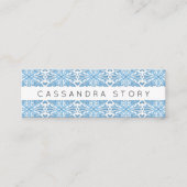 Carte De Visite Mini Moderne Elegant Motif Blue (Devant)