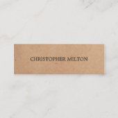 Carte De Visite Mini Moderne Elégant noir Faux Kraft Consultant en papi (Devant)