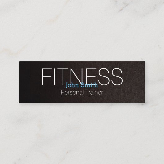 Carte De Visite Mini Moderne Elegant Personal Fitness Trainer Mini Busi (Devant)