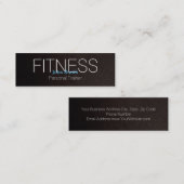 Carte De Visite Mini Moderne Elegant Personal Fitness Trainer Mini Busi (Devant / Derrière)